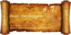 Auer Tarziciusz névjegykártya